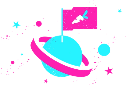Planet with a flag