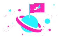 Planet with a flag