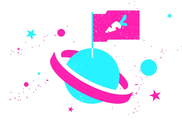 Planet with a flag